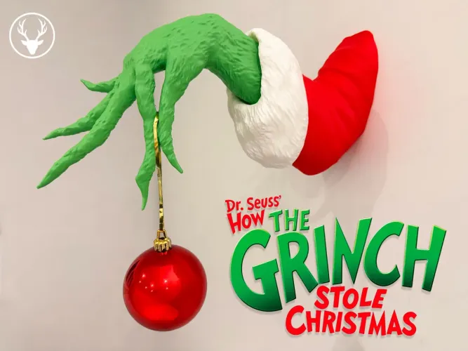 Enfeite de natal para porta mão grinch 