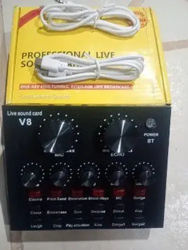 Interface v8 nova para lives podcast gravação 