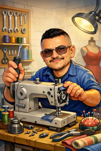Mecânico de máquinas de costura industrial doméstica e eletrônica 