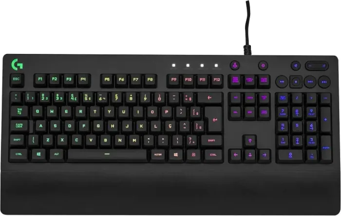 Teclado Gamer Logitech G213 com Layout ABNT2, RGB LIGHTSYNC, Controles de Mídia Dedicados,