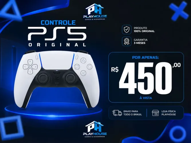 Controle PS5 TV PC sem fio original 