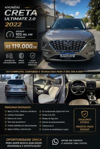 Hyundai Creta Ultimate 2.0 16V Flex AUT 2022