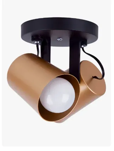SPOT SOBREPOR DIRECIONAVEL FOKUS DUPLO E27 BIVOLT COBRE