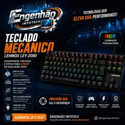 TECLADO MECANICO PARA JOGO LEHMOX