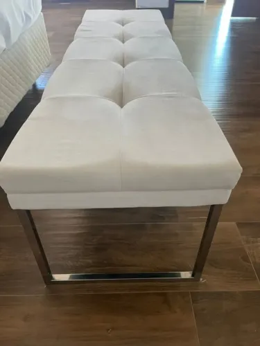 Recamier Casal estofado tecido gelo