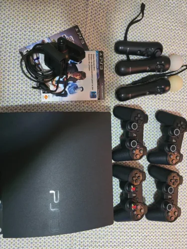 Ps3 Slim 500gb Cech-2101a Liberado Via Cfw 4.92 Com Hd De 500gb 