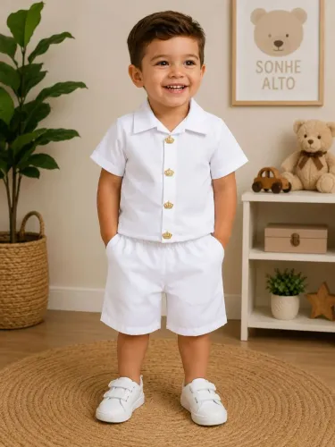 Conjunto pequeno príncipe menino social branco 