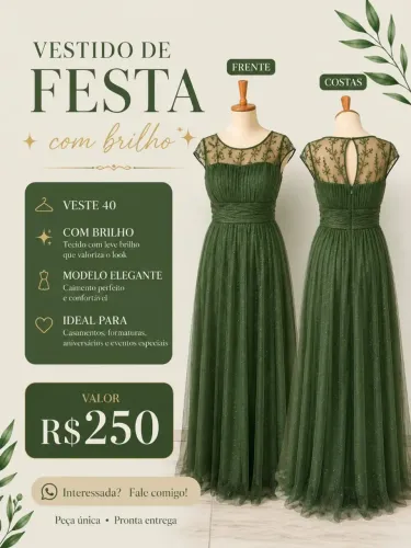 Vestido de Festa Novo.