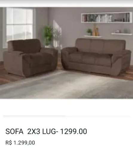 Estofado 2x3 Lugares Atenas Veludo - chama no zap