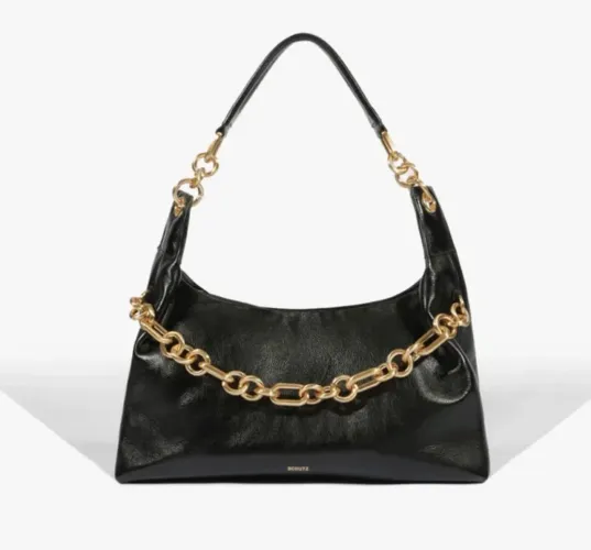 Bolsa Tiracolo Katie Média Couro Preta