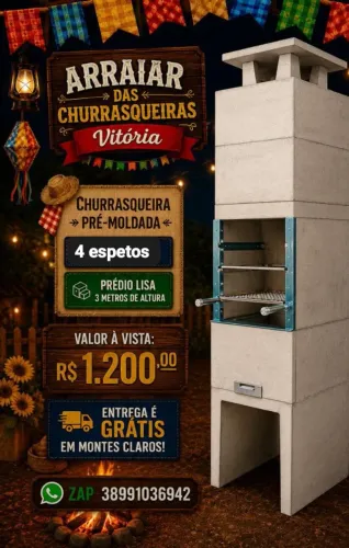Churrasqueira PRÉDIAL Lisa com 3 metros de altura 1.200$ avista ?