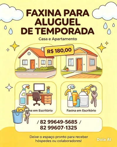 Faxina a 180 reais