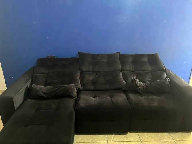 Sofá retrátil 3 lugares 