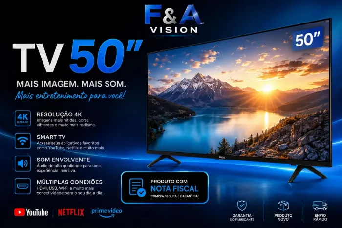 Tv smart 50 polegadas Mtek Nova Lacrado com nota Fiscal , Pix , dinheiro, cartão de cre