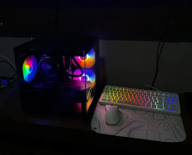 Ryzen 5 5600 Placa mãe b450m Fonte 600w husky Rx 6750xt 12gb vram