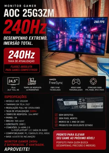 Monitor Gamer 25? 240HZ