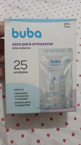 Saco armazenamento de leite materno