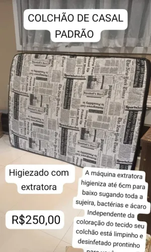 Colchão Casal Tamanho Padrão Higienizado em Excelente Estado