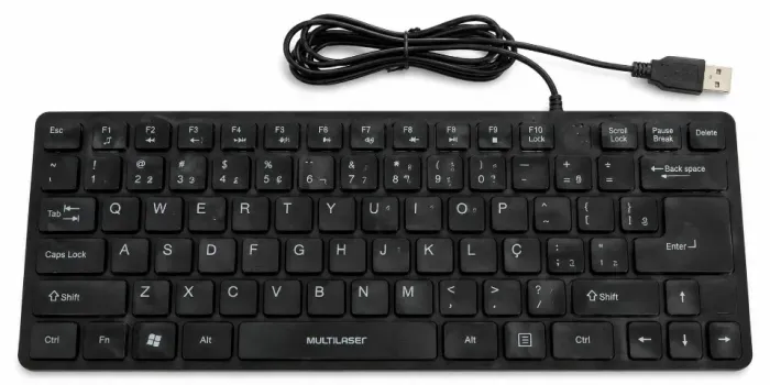 Teclado Multi Multilaser TC154 USB Multimídia Preto