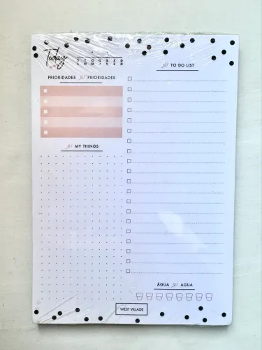 Bloco de folhas planner