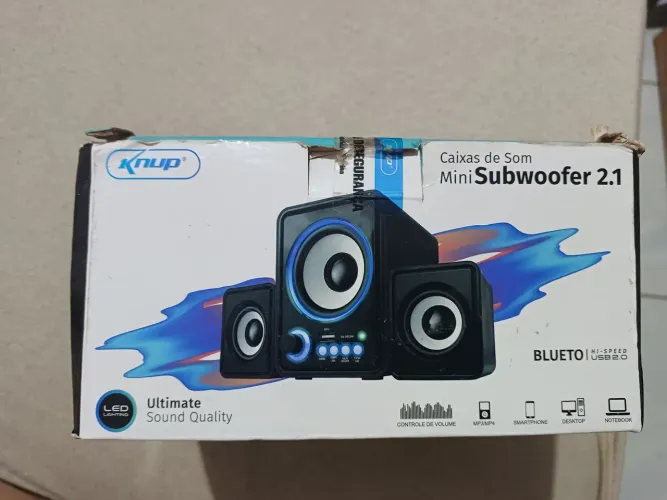CAIXA DE SOM MINI SUBWOOFER 2.1