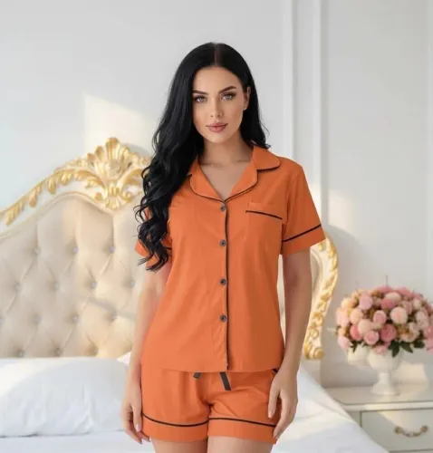 Pijama Americano Laranja.