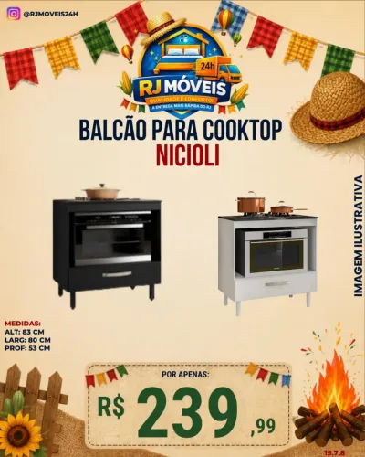 BALCÃO PARA COOKTOP