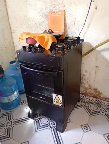 Fogo usado trincado flvidro de cima pega perfeitamente forno maravilhoso