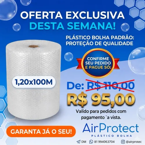PLÁSTICO BOLHA AIR PROTEC 1,20x100M 