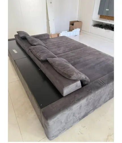 Sofa Retratil controle Remoto do lado direito e manual esquerdo