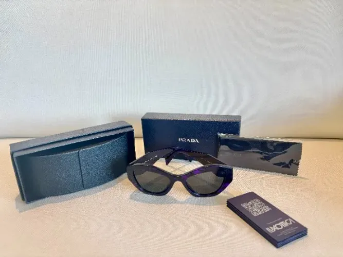 óculos de sol prada spr07y original luxo - cor purple fantasy - acessórios completos