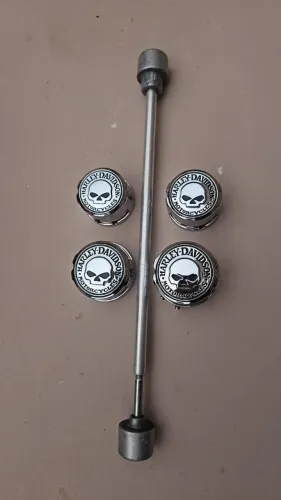 Capas Tampas Eixos Harley Davidson Willy G Skull Originais HD