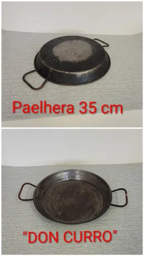 KIT C/2 PAELHERAS (PAELLERAS) DE 35 cm ORIGINAIS QUE ERAM DO RESTAURANTE "DON CURRO"