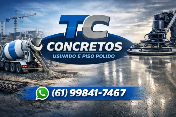 Piso polido e concreto usinado