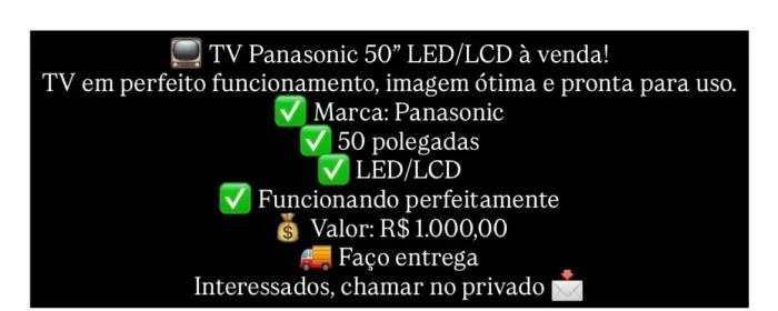 TV Panasonic 50 polegadas 