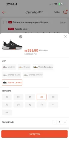 Tênis de Treino Under Armour Tribase N 39