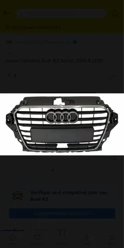 Grade frontal Audi A3 2015 sedan