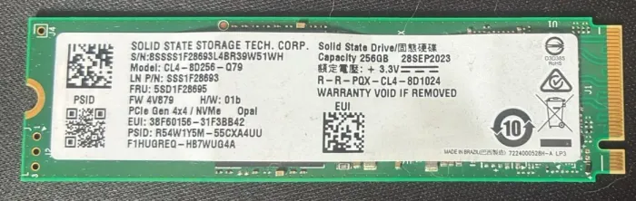 SSD M2 Lite On 256Gb 2280