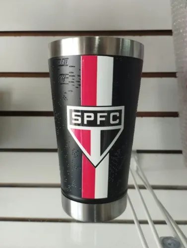 Copo Térmico São Paulo SPFC Aço Inox 473ml Personalizado Bebida Quente e Fria