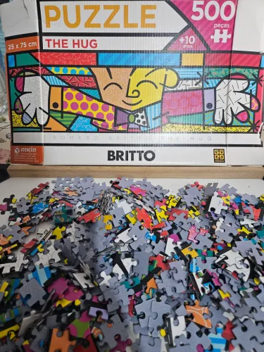 Quebra cabeça Romero Britto 500 peças The Hug