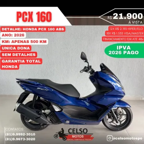PCX 160 2026 ABS c/500km Financio em até 48x