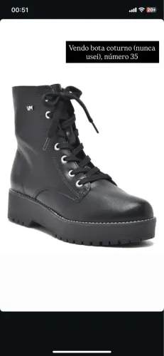 Vendo bota coturno