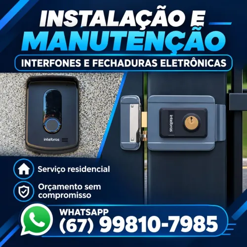 Interfone e fechadura eletrônica