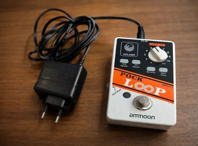 Pedal Looper Ammoon Pock Loop + Fonte - 11 Memórias