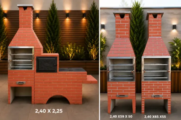 Churrasqueira pré moldado , forno a lenha e fogão 