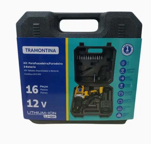 KIT PARAFUSADEIRA 16 PEÇAS - TRAMONTINA 