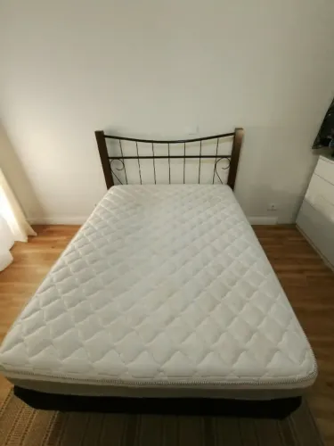 Cama de casal inducol box, colchão e cabeceira