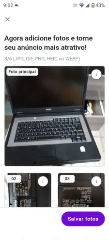 Notebook  dell ótimo 