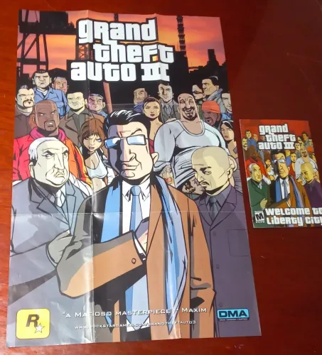 Pôster e Manual GTA 3