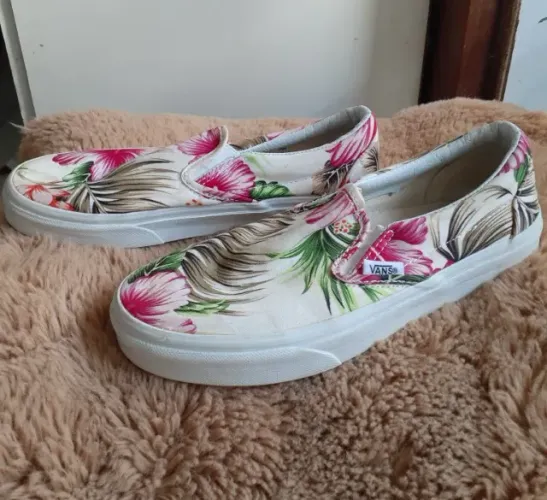 tênis vans slip on floral 34